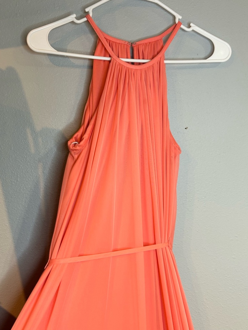 Davids Bridal Coral Reef Halter Neck Maxi Bridesmaids Dress - Women